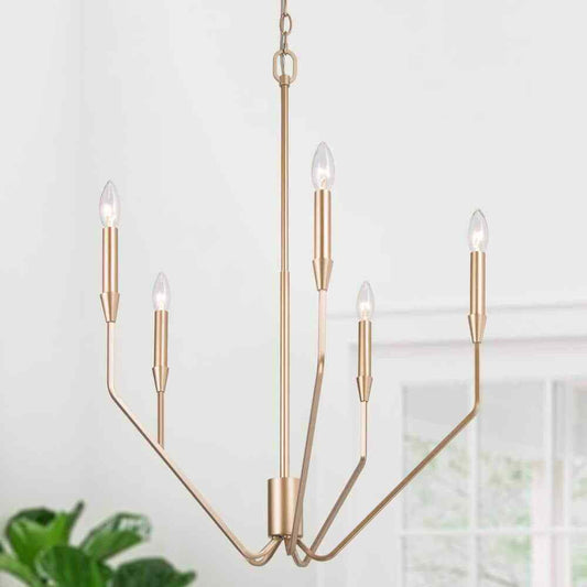 Uolfin 5-Light Transitional Chandelier Pendant Light for Kitchen Bedroom