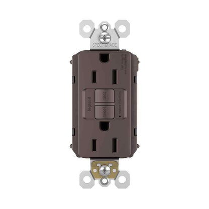 Legrand radiant 15 Amp 125 Volt Tamper Resistant GFCI Duplex Outlet Dark Bronze