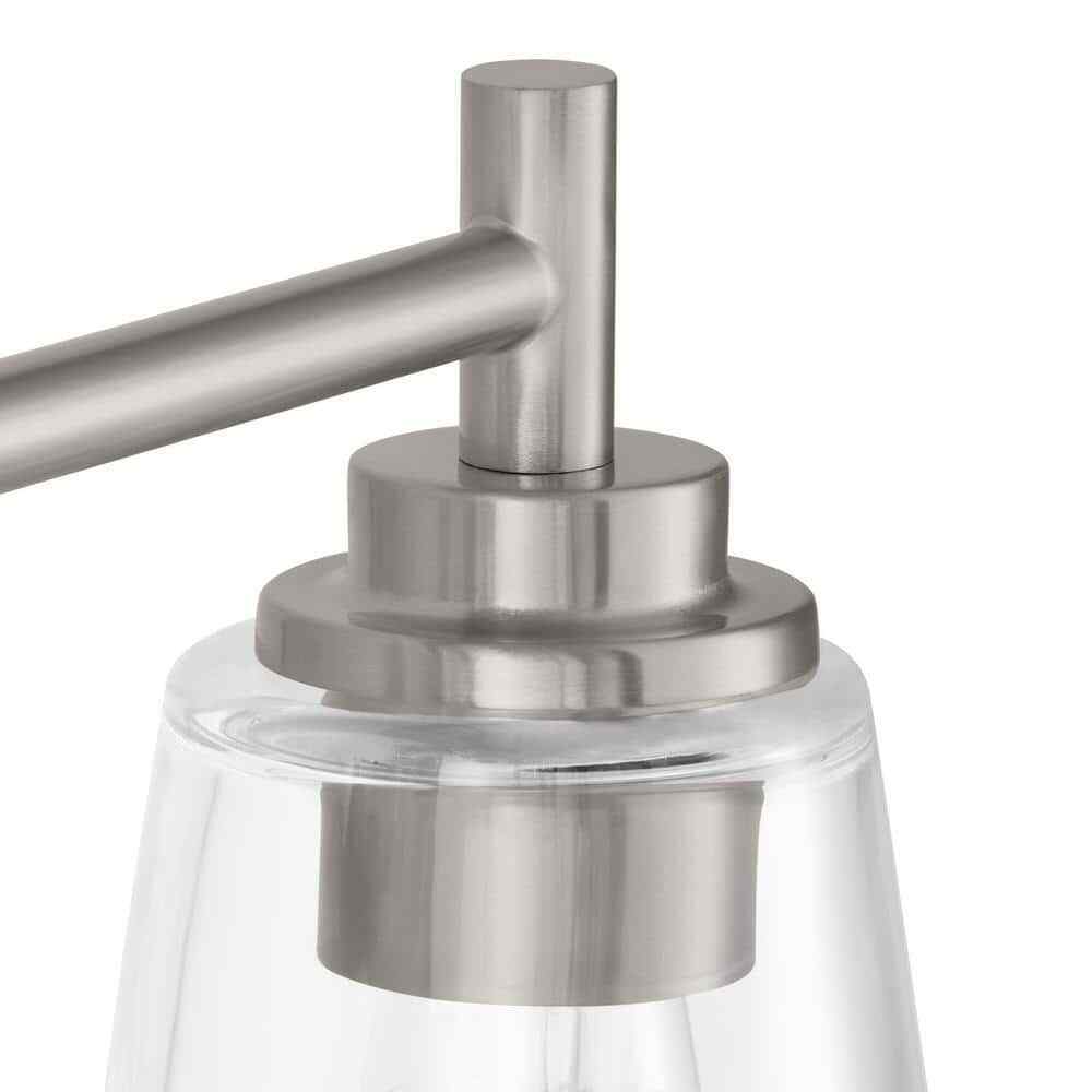 Hampton Bay Wakefield 22.5 in. 3-Light Brushed Nickel Bath Vanity Light
