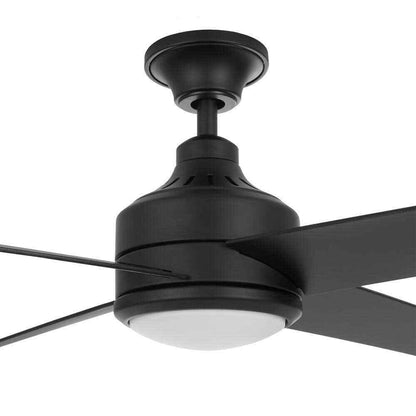 Home Decorators Mercer 52 in. LED Indoor Black Ceiling Fan w/ Light and Remote
