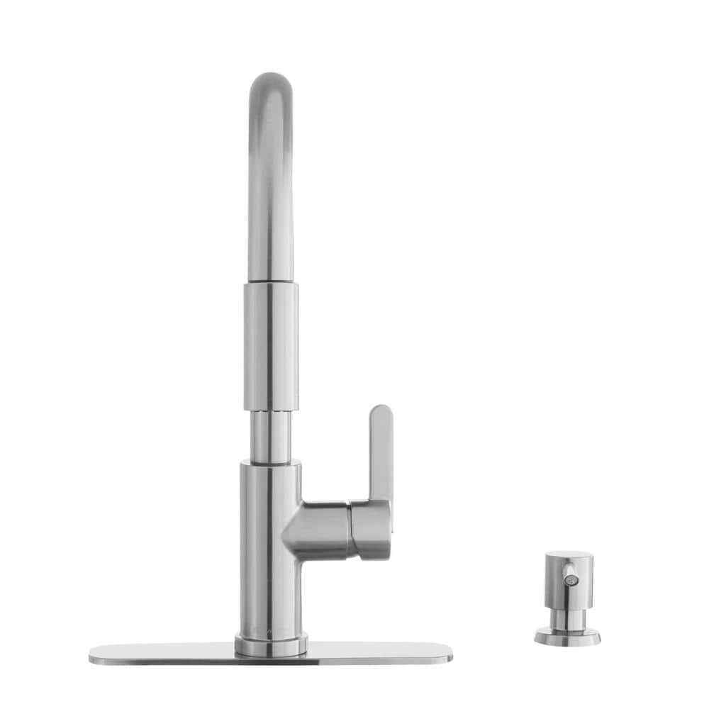 Glacier Bay Paulina 1-Handle Pull-Down Sprayer Kitchen Faucet in Stainless Steel