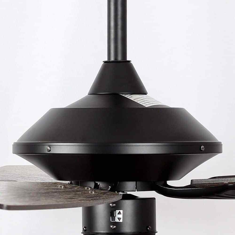 Parrot Uncle Rafferty 52 in. Black Dual Crystal Ceiling Fan w/ Remote Control