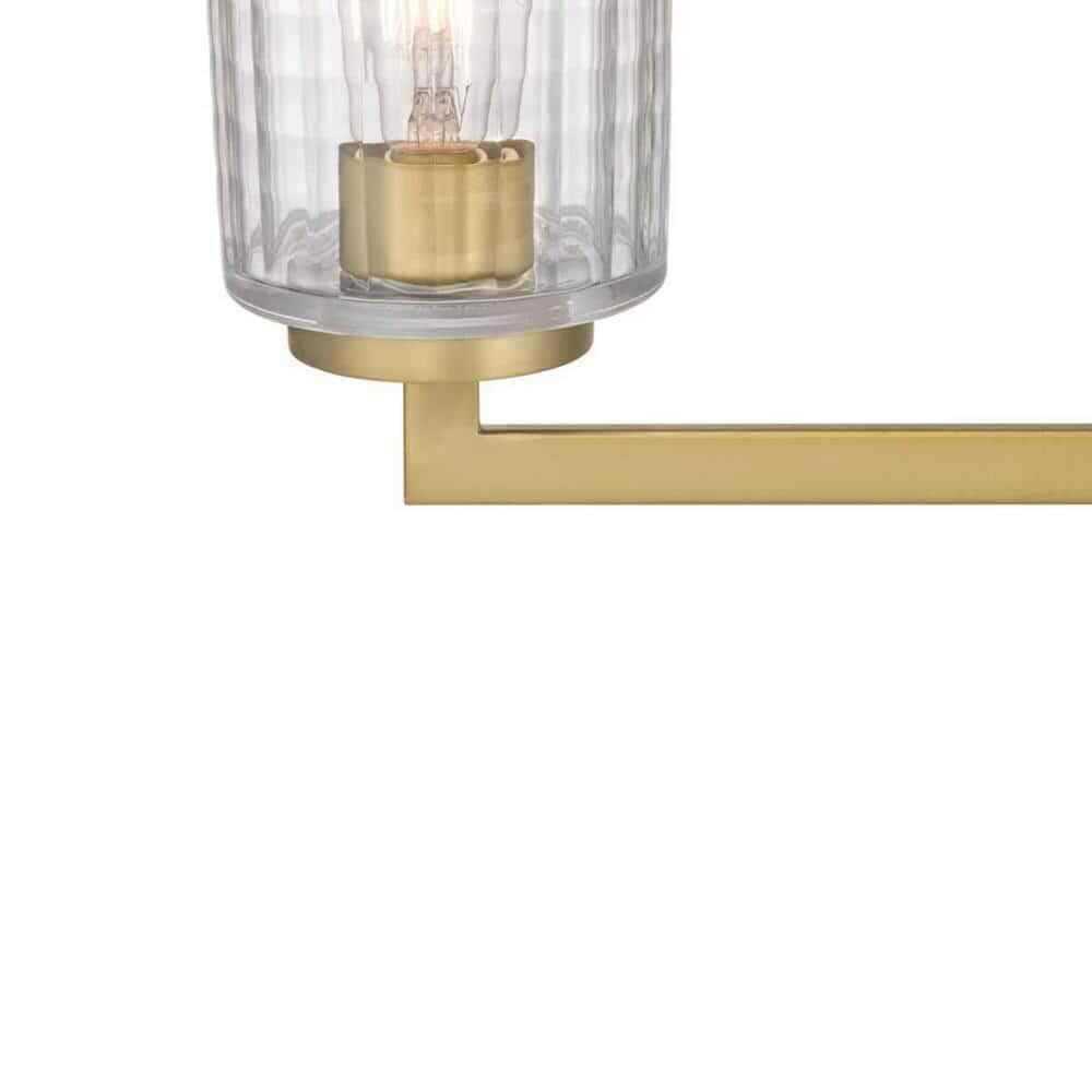 Home Decorators Westlyn 3-Light Brushed Brass Vanity Light w/ Glass Shades