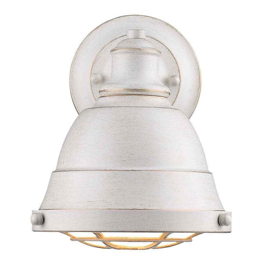 Golden Lighting Bartlett 1-Light French White Bath Light