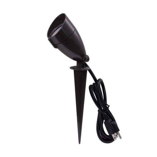 Commercial Electric Bronze Line Voltage LED Spike Light w/ Adjustable lamp head