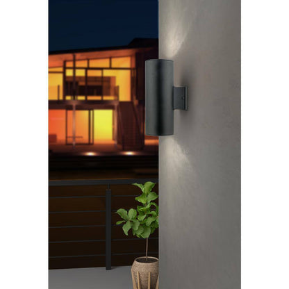 Eglo Ascoli 2-Light Black Outdoor Wall Lantern Sconce