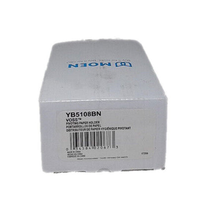 MOEN Voss Pivoting Double Post Toilet Paper Holder in Brushed Nickel YB5108BN
