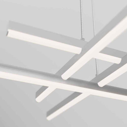 Artika Grid 30-Watt 1 Light Chrome Modern 3 CCT Integrated LED Pendant Fixture