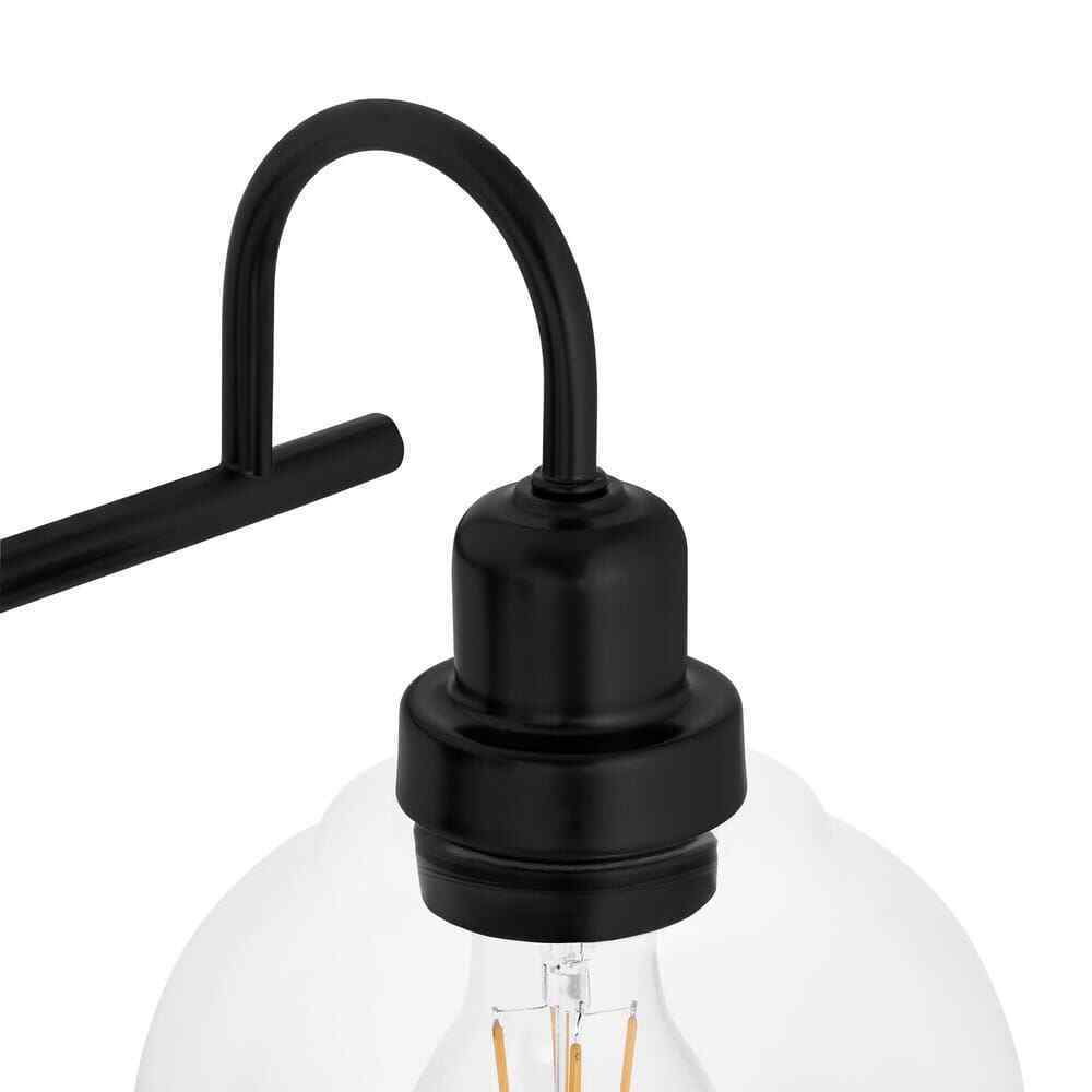 Home Decorators Halyn 23 in. 3-Light Matte Black Bathroom Vanity Light
