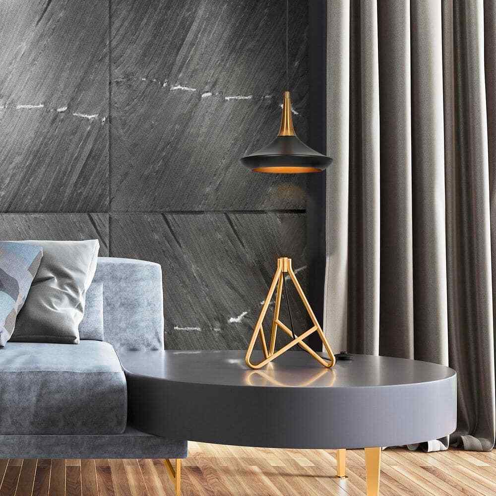 LNC Modern Black and Brass Kitchen Island Pendant Lighting Hanging Chandelier