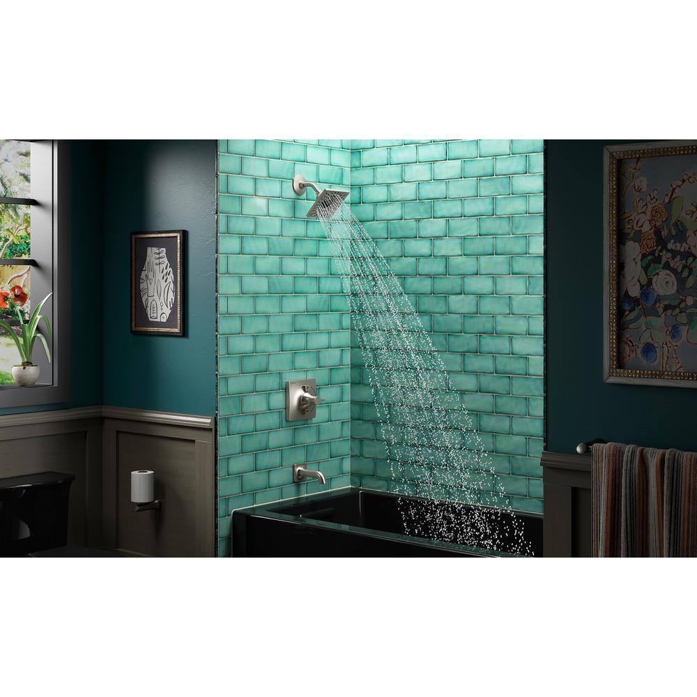 KOHLER Single-Handle 1-Spray Tub and Shower Faucet in Vibrant Brushed Nickel