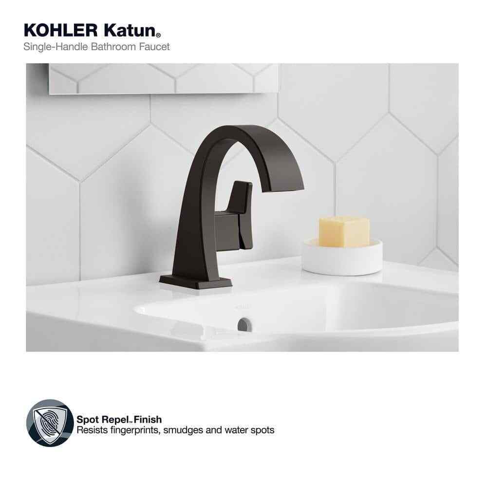 KOHLER Katun Single Hole or 4 in. Centerset Single-Handle Bathroom Faucet