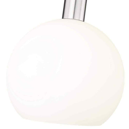 Margo 9.75 in. Bubble Pendant Brushed Nickel w/ White Glass Shade