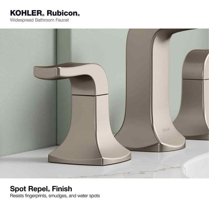 KOHLER Rubicon 8 in. Widespread Double Handle Bathroom Faucet in Brushed Nickel