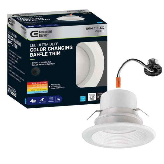 Commercial Electric 4 in. Selectable LED Recessed Trim Downlight