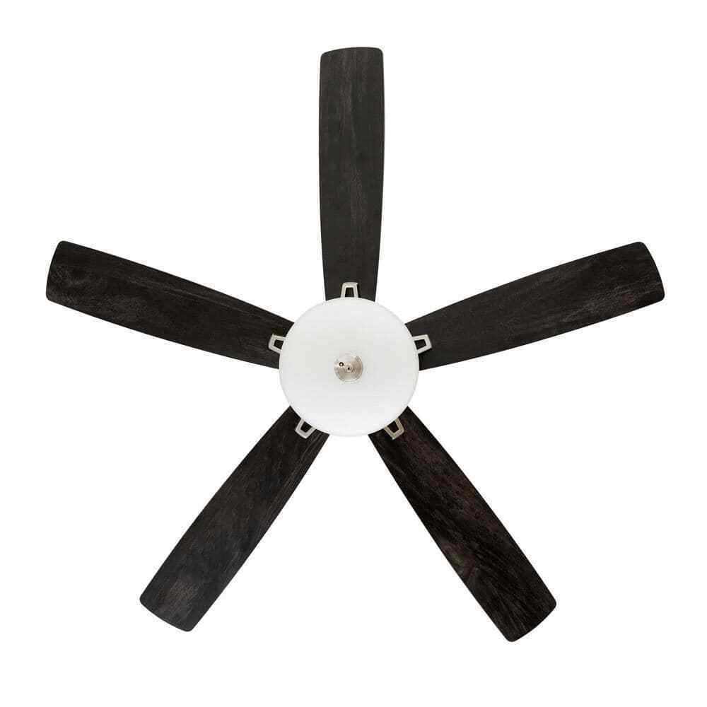 Hampton Bay Melrose 52 in Indoor LED Brushed Nickel Hugger Dry Rated Ceiling Fan