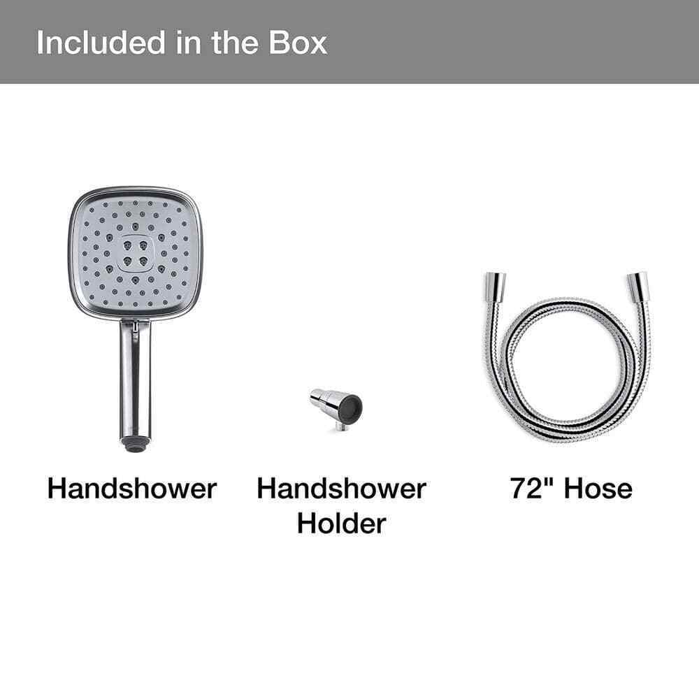 KOHLER Fordra 3-Spray Patterns Wall Mount Handheld Shower Head K-R27512-G-CP