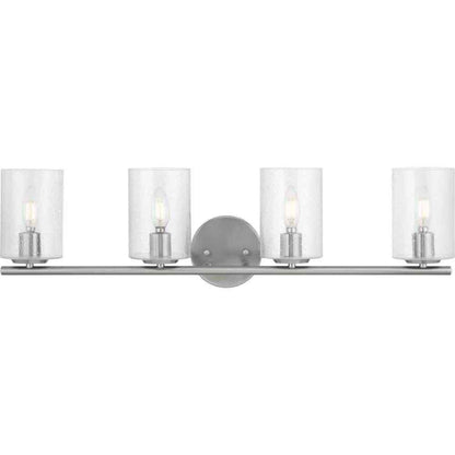 Hampton Bay Champlain 4-Light Brushed Nickel Modern Bathroom Vanity Light