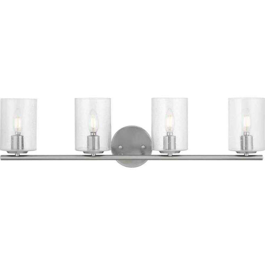 Hampton Bay Champlain 4-Light Brushed Nickel Modern Bathroom Vanity Light