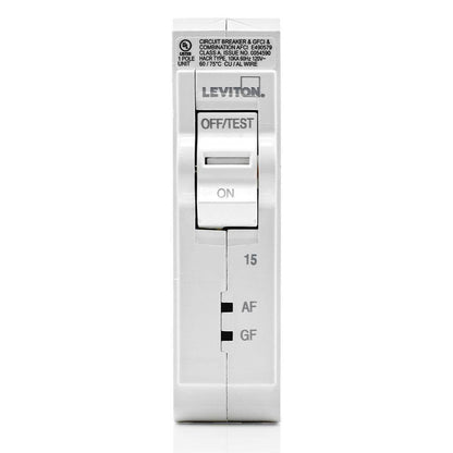 Leviton Branch Circuit Breaker AFCI/GFCI 1-Pole 15 Amp 120-V Hydraulic Magnetic