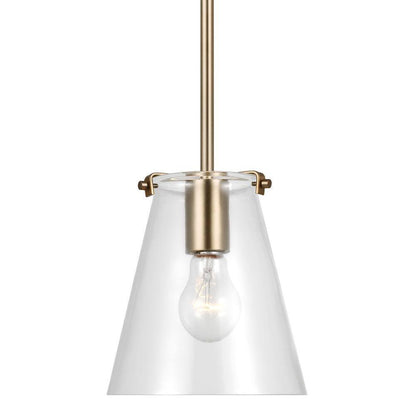 Generation Lighting Blaine 1-Light Satin Brass Hanging Pendant