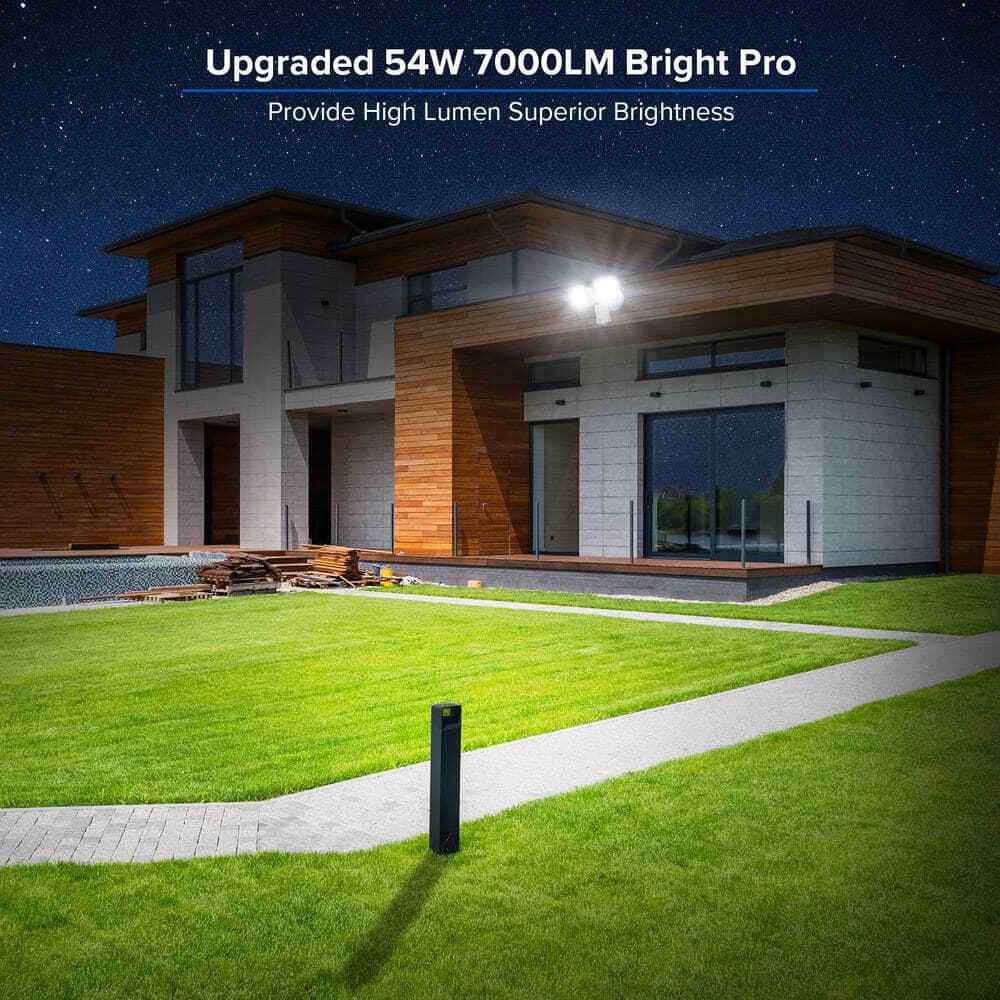 SANSI 700 Watt Equivalent 7000 Lumen 180�� White Integrated LED Flood Light 5000K