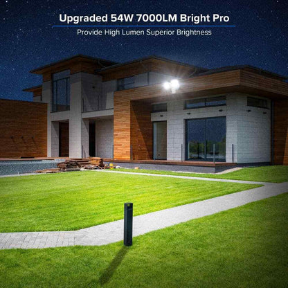 SANSI 700 Watt Equivalent 7000 Lumen 180�� White Integrated LED Flood Light 5000K