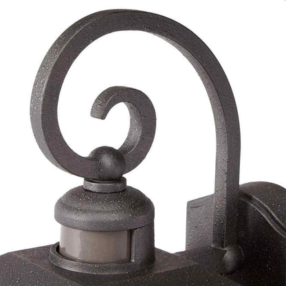 Home Decorators Brimfield Motion-Sensing Aged Iron Outdoor  Wall Sconce