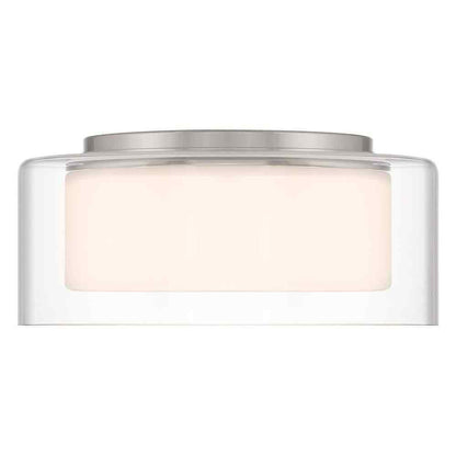 Denning 13 in. Brushed Nickel Smart Voice Controlled RGB LED Flush Mount