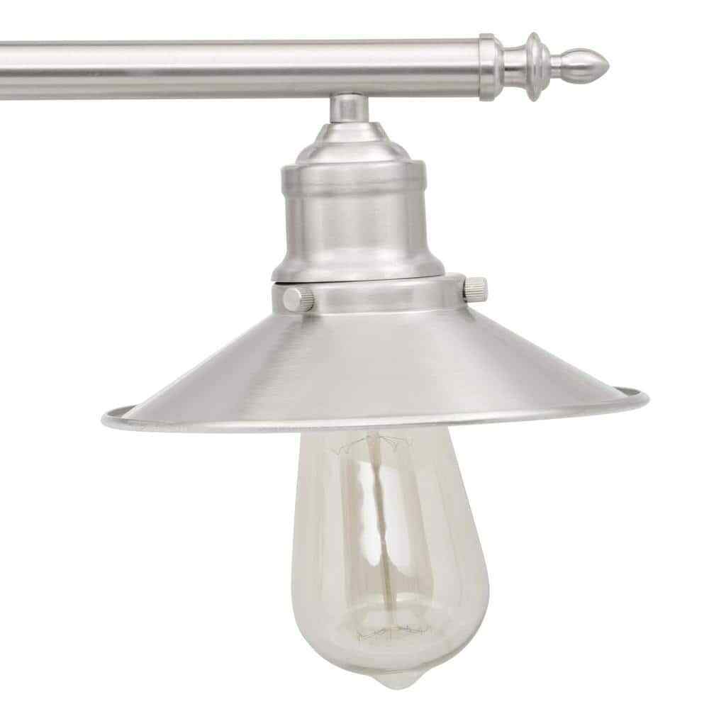 Home Decorators Glenhurst 25 in. 3-Light Brushed Nickel Bathroom Vanity Light