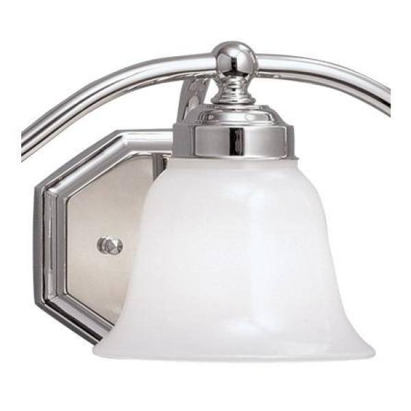 NORWELL Trevi 2-Light Chrome with Opal Glass Shade Wall Sconce 8319-CH-DO