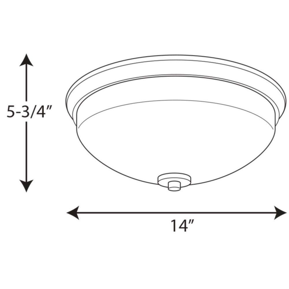 Progress Lighting Replay Polished Nickel Flush Mount w/ Etched White Glass