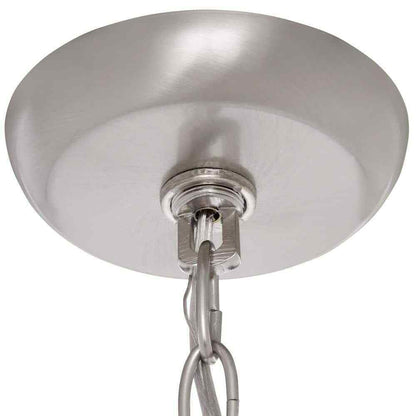 Hampton Bay 5-Light Brushed Nickel Chandelier with Frosted Glass Shades