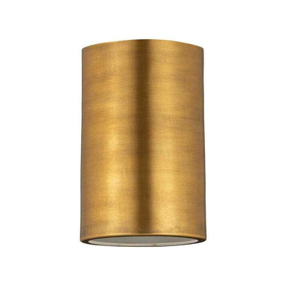 Harley 5 in. 1-Light Rubbed Brass Flush Mount Ceiling Light Fixture 2302F1-RB