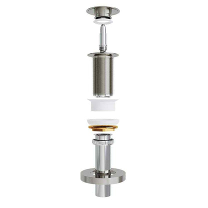 VIGO Vessel Bathroom Sink Pop-Up Drain and Mounting Ring in Brushed Nickel