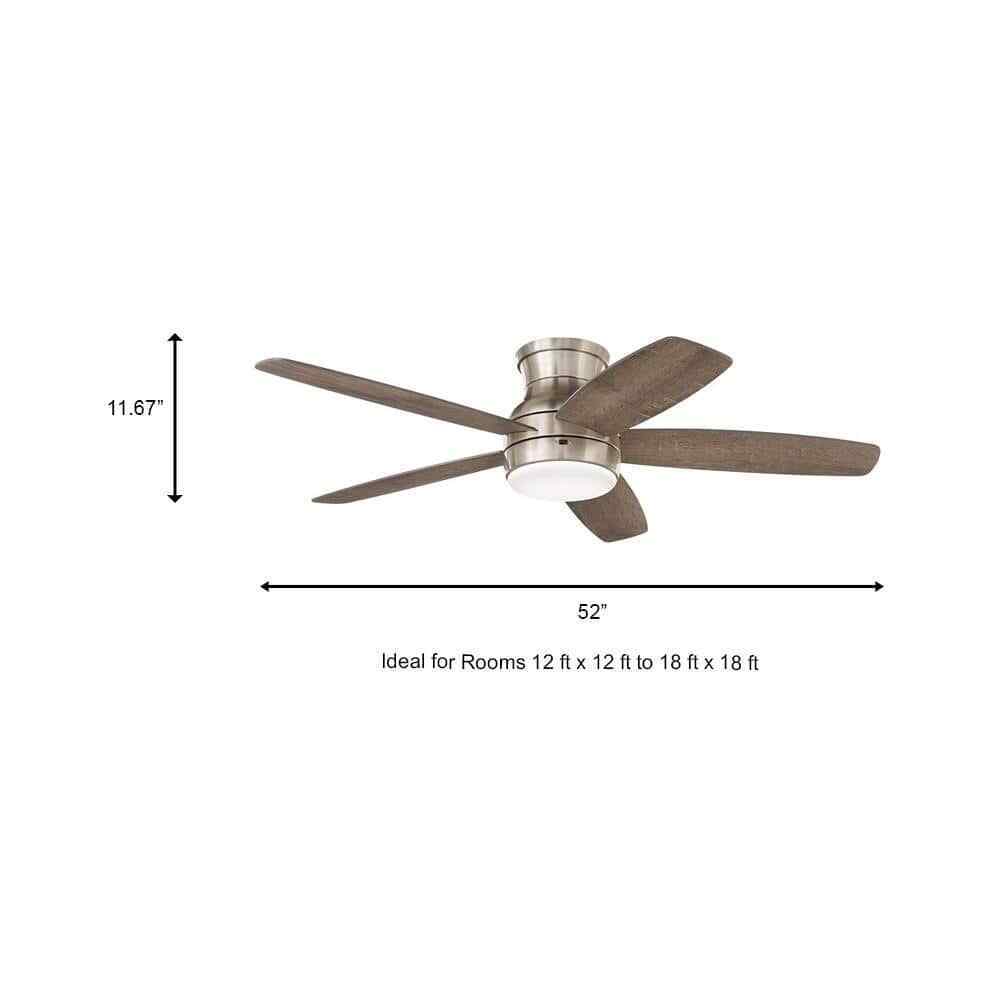 Home Decorators Ashby Park 52 in. White LED Brushed Nickel Ceiling Fan