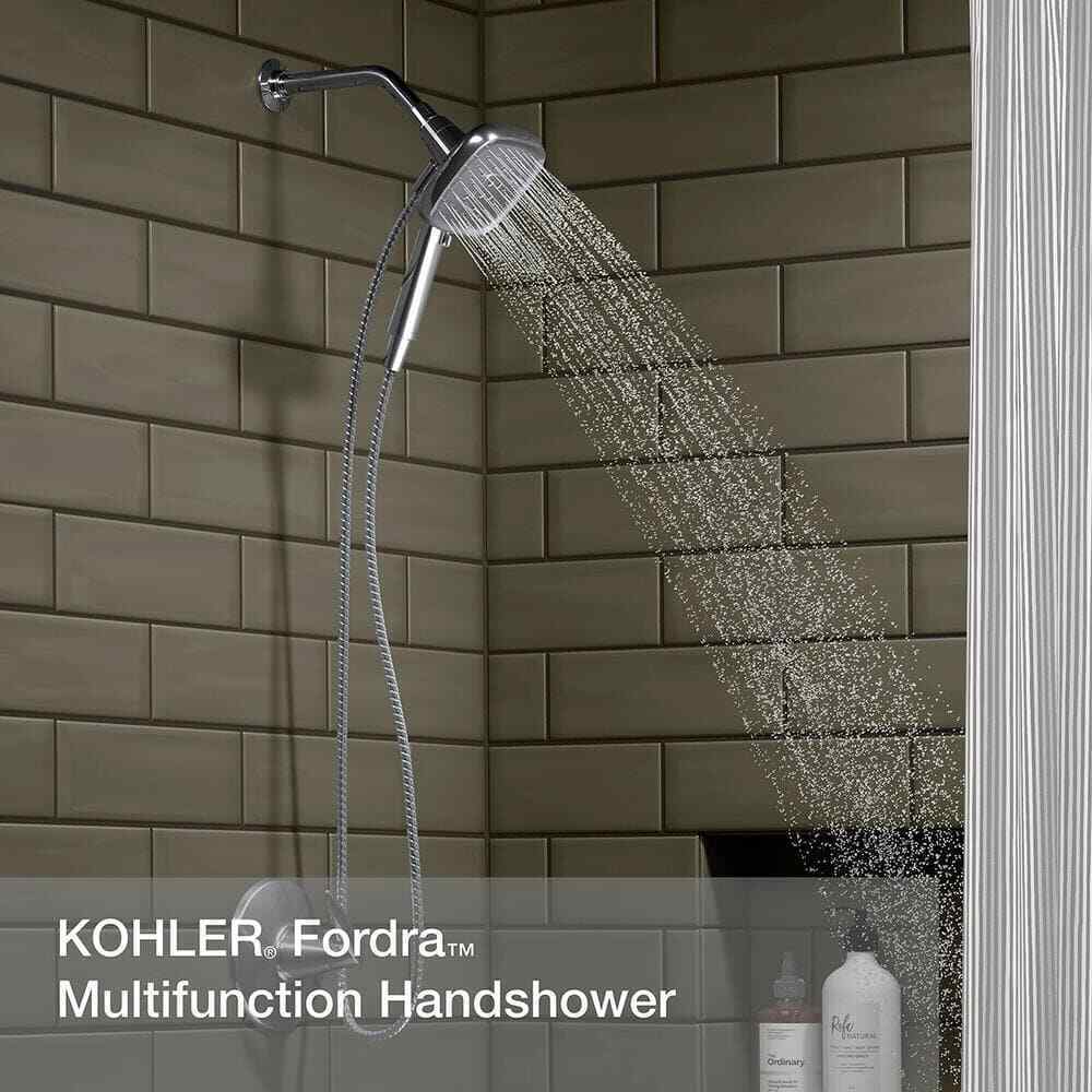 KOHLER Fordra 3-Spray Patterns Wall Mount Handheld Shower Head K-R27512-G-CP