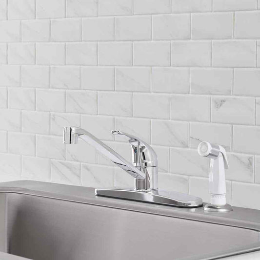 Glacier Bay Single-Handle Standard Kitchen Faucet in Polished Chrome