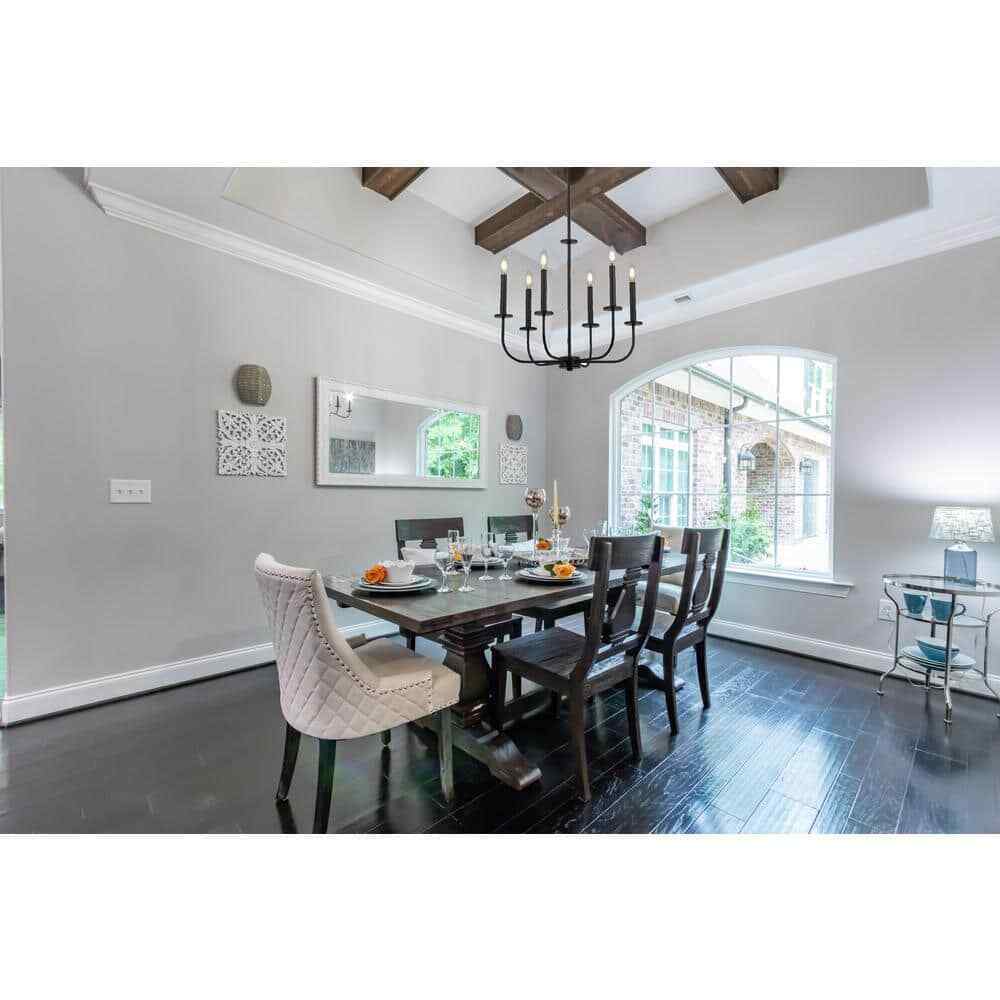Hampton Bay Tilden 6-Light Matte Black Chandelier KSH9106AX-01/MB
