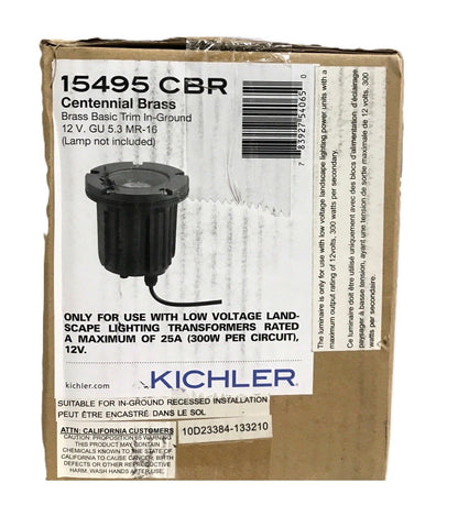 KICHLER Low Voltage Centennial Brass Hardwired Weather Resistant Well Light