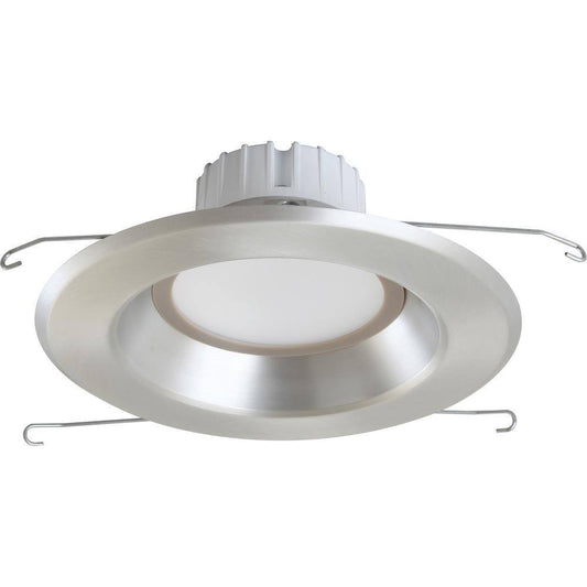 Volume Lighting Indoor Outdoor 6 in. Brushed Nickel LED Recessed Light