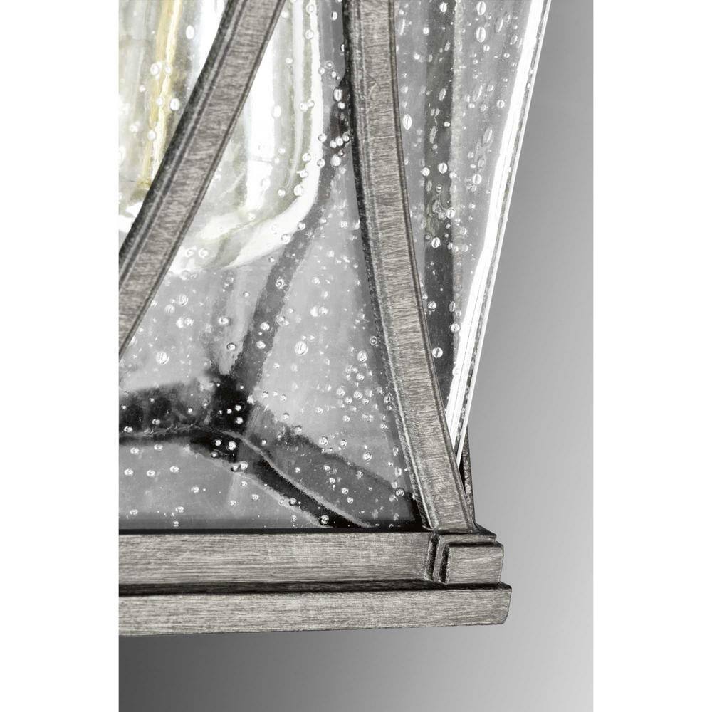 Progress Lighting Abbott Antique Pewter Clear Seeded Glass Post Lantern Light