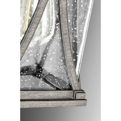 Progress Lighting Abbott Antique Pewter Clear Seeded Glass Post Lantern Light
