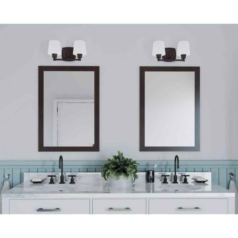 Progress Lighting Glance Collection 2-Light Antique Bronze Bathroom Vanity Light