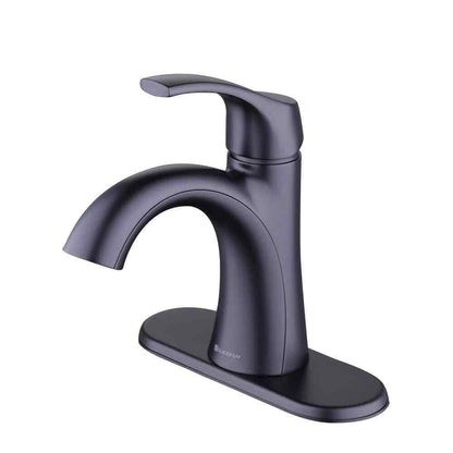 Glacier Bay Arnette Single Handle Single Hole Bathroom Faucet in Matte Black