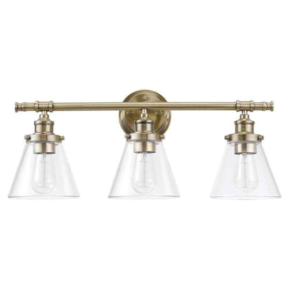 Globe Electric Parker 3-Light Brass 5-Piece All-In-One Bath Vanity Light Set