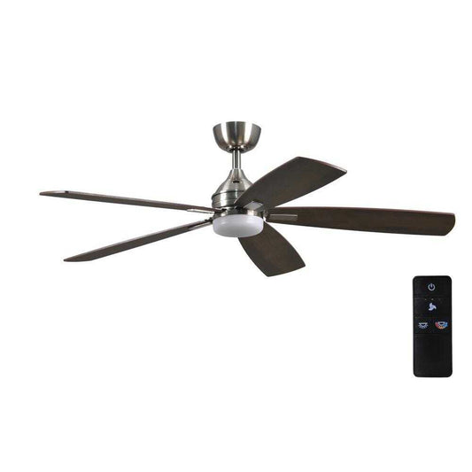 Home Decorators Beckford 52 in. Integrated LED Indoor Brushed Nickel Ceiling Fan
