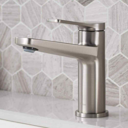 KRAUS Indy Single Hole Single-Handle Basin Bathroom Faucet in