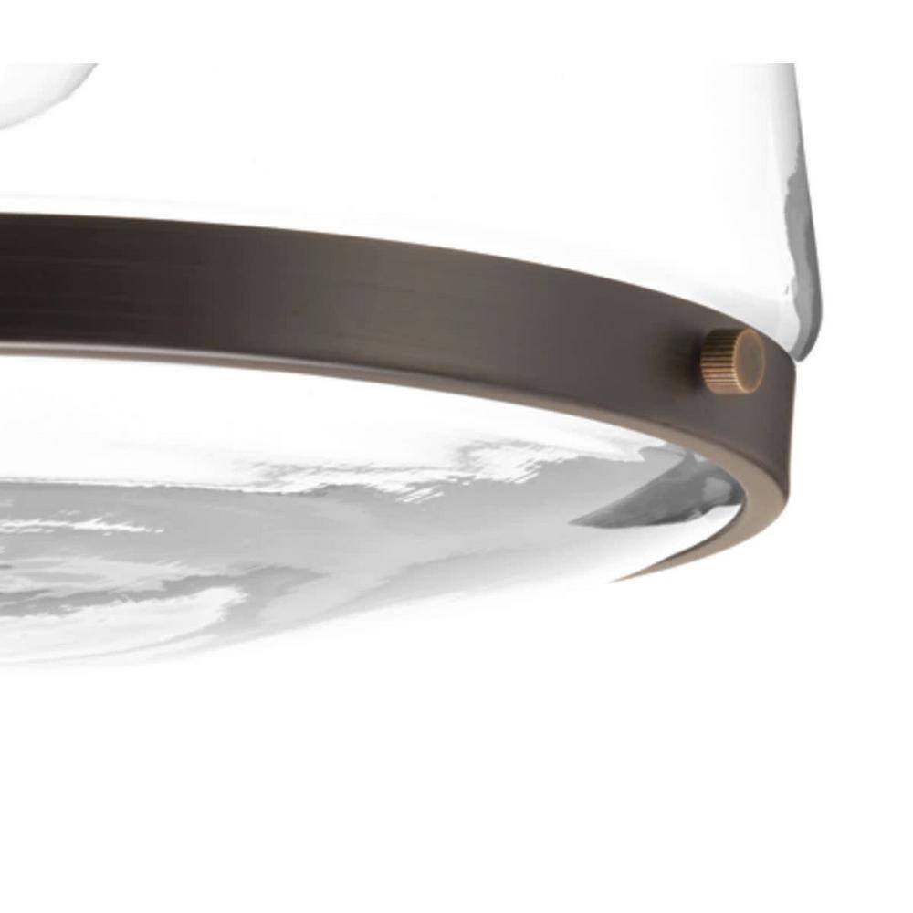 Progress Lighting Judson Collection 1-Light Antique Bronze Flush Mount