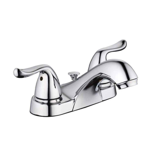 Glacier Bay Constructor 4 in. Centerset 2-Handle Low-Arc Bathroom Faucet Chrome